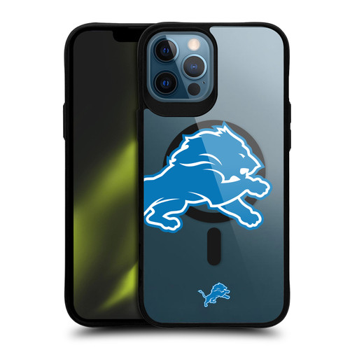 NFL Detroit Lions Oversized BLACK SHOCKPROOF BUMPER CASE COMPATIBLE WITH Apple iPhone 12 Pro Max & MAGSAFE