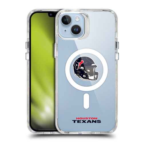 NFL Houston Texans Helmet Logotype SHOCKPROOF BUMPER CASE COMPATIBLE WITH Apple iPhone 14 Plus & MAGSAFE