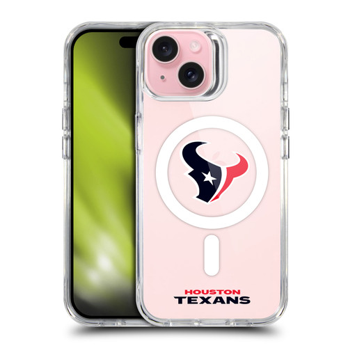 NFL Houston Texans Logo SHOCKPROOF BUMPER CASE COMPATIBLE WITH Apple iPhone 15 & MAGSAFE