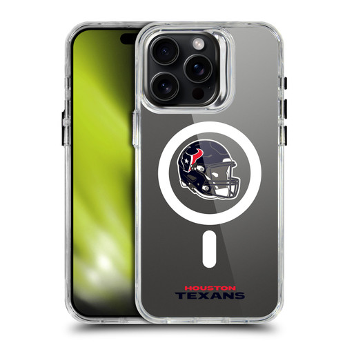 NFL Houston Texans Helmet Logotype SHOCKPROOF BUMPER CASE COMPATIBLE WITH Apple iPhone 15 Pro Max & MAGSAFE