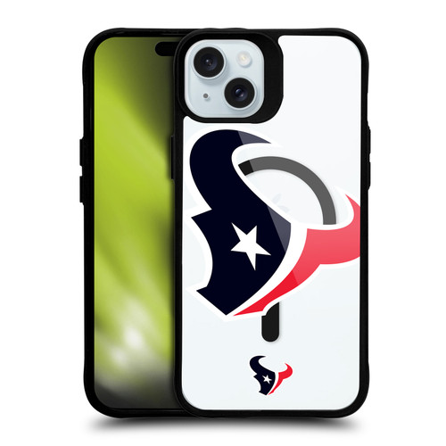 NFL Houston Texans Oversized BLACK SHOCKPROOF BUMPER CASE COMPATIBLE WITH Apple iPhone 15 Plus & MAGSAFE