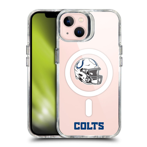 NFL Indianapolis Colts Helmet Logotype SHOCKPROOF BUMPER CASE COMPATIBLE WITH Apple iPhone 13 & MAGSAFE