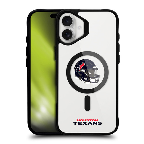 NFL Houston Texans Helmet Logotype BLACK SHOCKPROOF BUMPER CASE COMPATIBLE WITH Apple iPhone 16 Plus & MAGSAFE
