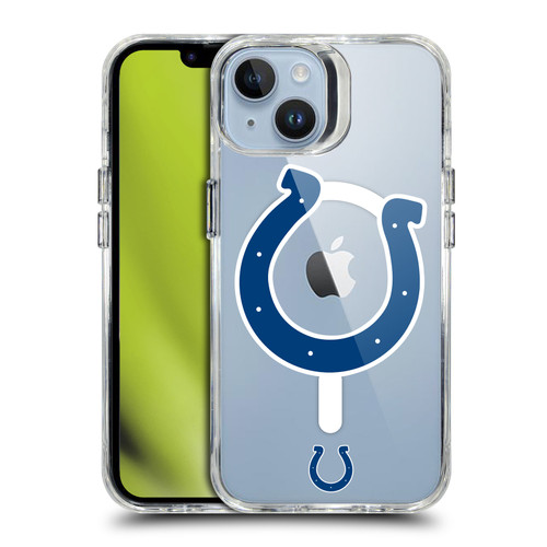 NFL Indianapolis Colts Oversized SHOCKPROOF BUMPER CASE COMPATIBLE WITH Apple iPhone 14 & MAGSAFE