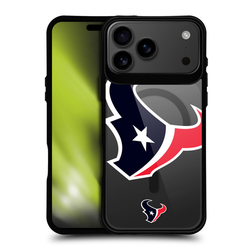 NFL Houston Texans Oversized BLACK SHOCKPROOF BUMPER CASE COMPATIBLE WITH Apple iPhone 17 Pro Max & MAGSAFE