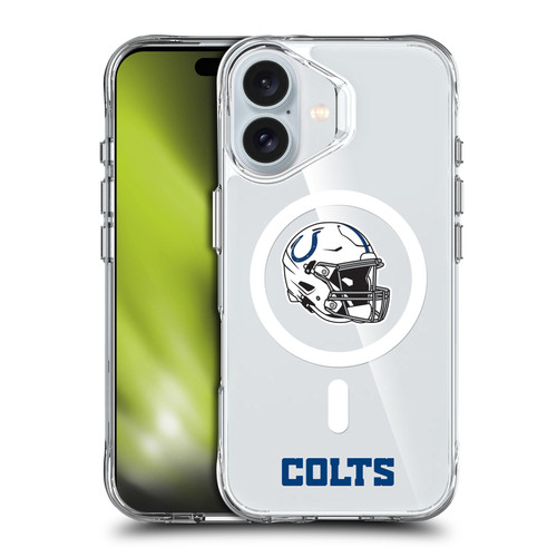 NFL Indianapolis Colts Helmet Logotype SHOCKPROOF BUMPER CASE COMPATIBLE WITH Apple iPhone 16 & MAGSAFE