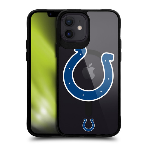 NFL Indianapolis Colts Oversized BLACK SHOCKPROOF BUMPER CASE COMPATIBLE WITH Apple iPhone 12 / iPhone 12 Pro & MAGSAFE