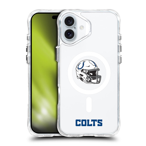 NFL Indianapolis Colts Helmet Logotype SHOCKPROOF BUMPER CASE COMPATIBLE WITH Apple iPhone 16 Plus & MAGSAFE