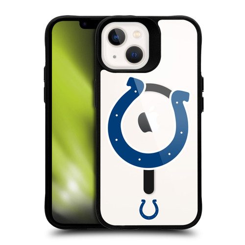 NFL Indianapolis Colts Oversized BLACK SHOCKPROOF BUMPER CASE COMPATIBLE WITH Apple iPhone 13 & MAGSAFE