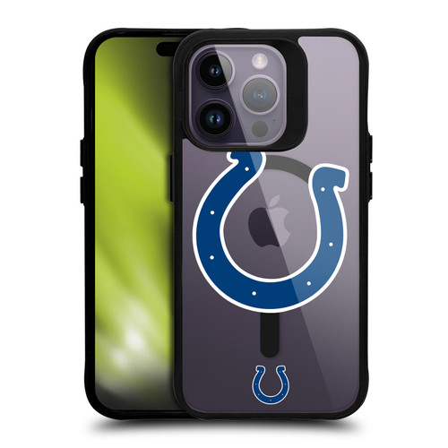 NFL Indianapolis Colts Oversized BLACK SHOCKPROOF BUMPER CASE COMPATIBLE WITH Apple iPhone 14 Pro & MAGSAFE
