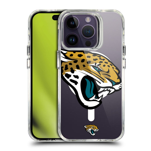 NFL Jacksonville Jaguars Oversized SHOCKPROOF BUMPER CASE COMPATIBLE WITH Apple iPhone 14 Pro & MAGSAFE