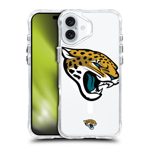 NFL Jacksonville Jaguars Oversized SHOCKPROOF BUMPER CASE COMPATIBLE WITH Apple iPhone 16 Plus & MAGSAFE
