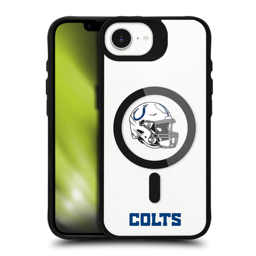 NFL Indianapolis Colts Helmet Logotype BLACK SHOCKPROOF BUMPER CASE COMPATIBLE WITH Apple iPhone 16e / Apple iPhone 17e & MAGSAFE
