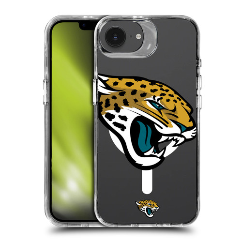 NFL Jacksonville Jaguars Oversized SHOCKPROOF BUMPER CASE COMPATIBLE WITH Apple iPhone 16e / Apple iPhone 17e & MAGSAFE