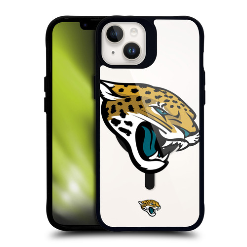 NFL Jacksonville Jaguars Oversized BLACK SHOCKPROOF BUMPER CASE COMPATIBLE WITH Apple iPhone 14 Plus & MAGSAFE