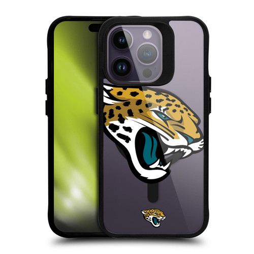 NFL Jacksonville Jaguars Oversized BLACK SHOCKPROOF BUMPER CASE COMPATIBLE WITH Apple iPhone 14 Pro & MAGSAFE