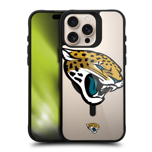 NFL Jacksonville Jaguars Oversized BLACK SHOCKPROOF BUMPER CASE COMPATIBLE WITH Apple iPhone 16 Pro Max & MAGSAFE