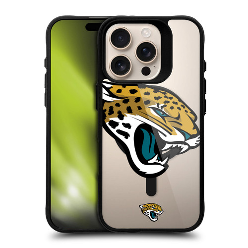 NFL Jacksonville Jaguars Oversized BLACK SHOCKPROOF BUMPER CASE COMPATIBLE WITH Apple iPhone 16 Pro & MAGSAFE