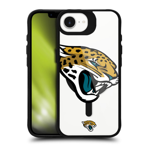 NFL Jacksonville Jaguars Oversized BLACK SHOCKPROOF BUMPER CASE COMPATIBLE WITH Apple iPhone 16e / Apple iPhone 17e & MAGSAFE
