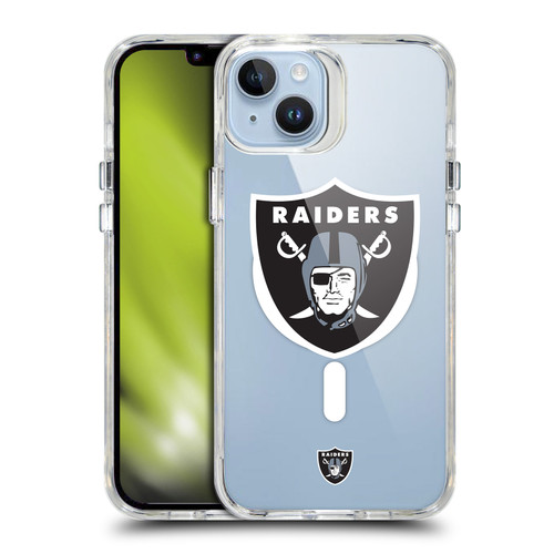NFL Las Vegas Raiders Oversized SHOCKPROOF BUMPER CASE COMPATIBLE WITH Apple iPhone 14 Plus & MAGSAFE