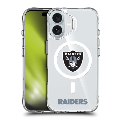 NFL Las Vegas Raiders Logo SHOCKPROOF BUMPER CASE COMPATIBLE WITH Apple iPhone 16 & MAGSAFE
