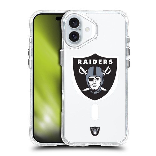 NFL Las Vegas Raiders Oversized SHOCKPROOF BUMPER CASE COMPATIBLE WITH Apple iPhone 16 Plus & MAGSAFE
