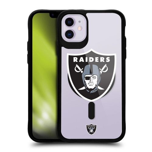NFL Las Vegas Raiders Oversized BLACK SHOCKPROOF BUMPER CASE COMPATIBLE WITH Apple iPhone 11 & MAGSAFE