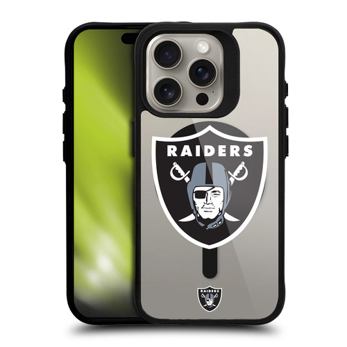 NFL Las Vegas Raiders Oversized BLACK SHOCKPROOF BUMPER CASE COMPATIBLE WITH Apple iPhone 15 Pro & MAGSAFE