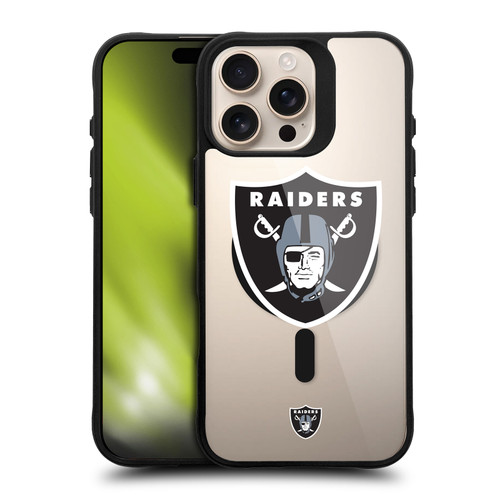 NFL Las Vegas Raiders Oversized BLACK SHOCKPROOF BUMPER CASE COMPATIBLE WITH Apple iPhone 16 Pro Max & MAGSAFE