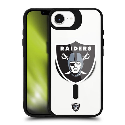 NFL Las Vegas Raiders Oversized BLACK SHOCKPROOF BUMPER CASE COMPATIBLE WITH Apple iPhone 16e / Apple iPhone 17e & MAGSAFE