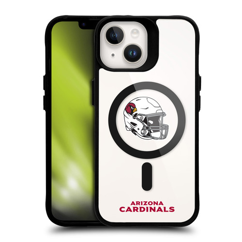 NFL Arizona Cardinals Helmet Logotype BLACK SHOCKPROOF BUMPER CASE COMPATIBLE WITH Apple iPhone 14 & MAGSAFE