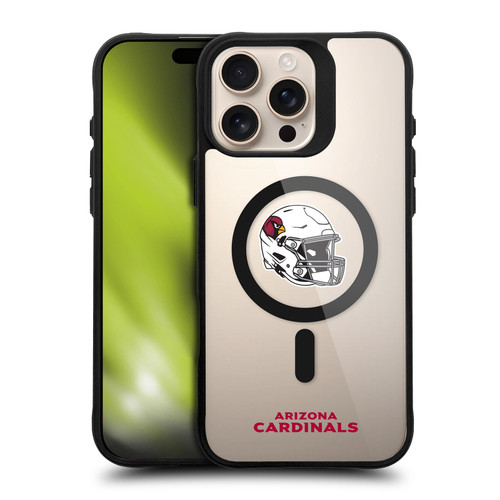 NFL Arizona Cardinals Helmet Logotype BLACK SHOCKPROOF BUMPER CASE COMPATIBLE WITH Apple iPhone 16 Pro Max & MAGSAFE