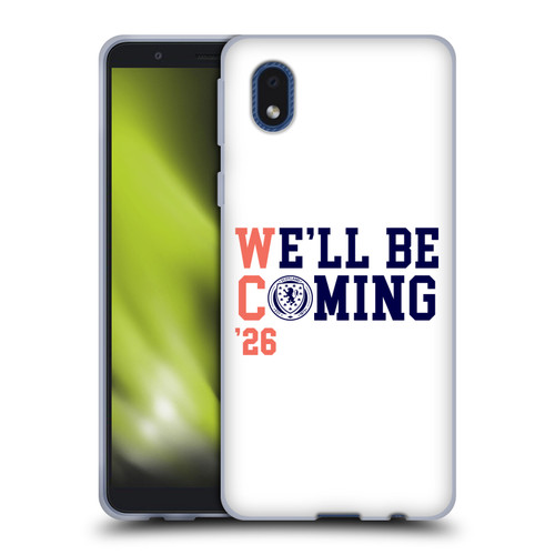 Scotland National Football Team 2026 We'll Be Coming White Soft Gel Case for Samsung Galaxy A01 Core (2020)