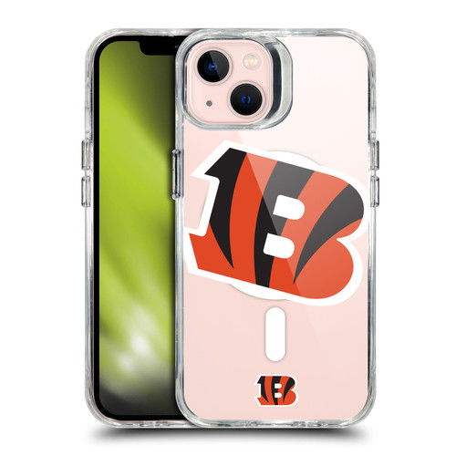 NFL Cincinnati Bengals Oversized SHOCKPROOF BUMPER CASE COMPATIBLE WITH Apple iPhone 13 & MAGSAFE
