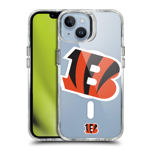 NFL Cincinnati Bengals Oversized SHOCKPROOF BUMPER CASE COMPATIBLE WITH Apple iPhone 14 & MAGSAFE