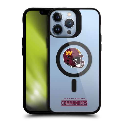 NFL Washington Commanders Helmet Logotype BLACK SHOCKPROOF BUMPER CASE COMPATIBLE WITH Apple iPhone 13 Pro Max & MAGSAFE
