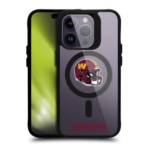 NFL Washington Commanders Helmet Logotype BLACK SHOCKPROOF BUMPER CASE COMPATIBLE WITH Apple iPhone 14 Pro & MAGSAFE