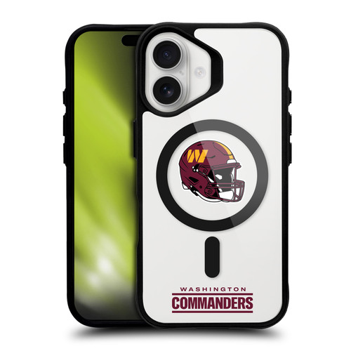 NFL Washington Commanders Helmet Logotype BLACK SHOCKPROOF BUMPER CASE COMPATIBLE WITH Apple iPhone 16 & MAGSAFE