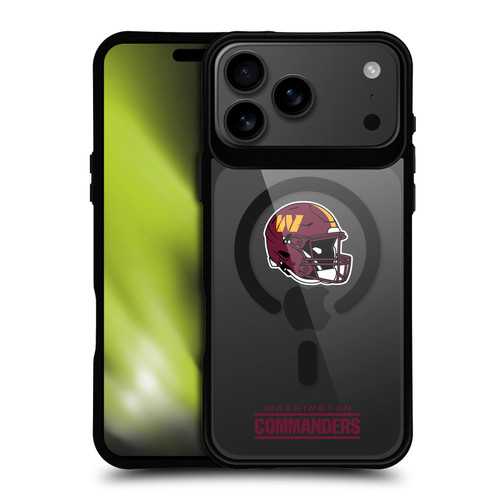 NFL Washington Commanders Helmet Logotype BLACK SHOCKPROOF BUMPER CASE COMPATIBLE WITH Apple iPhone 17 Pro Max & MAGSAFE