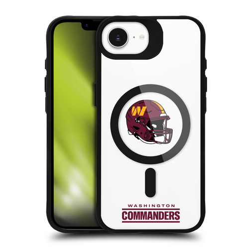 NFL Washington Commanders Helmet Logotype BLACK SHOCKPROOF BUMPER CASE COMPATIBLE WITH Apple iPhone 16e / Apple iPhone 17e & MAGSAFE