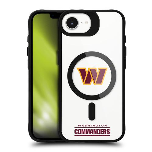 NFL Washington Commanders Logo BLACK SHOCKPROOF BUMPER CASE COMPATIBLE WITH Apple iPhone 16e / Apple iPhone 17e & MAGSAFE