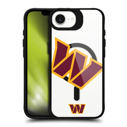 NFL Washington Commanders Oversized BLACK SHOCKPROOF BUMPER CASE COMPATIBLE WITH Apple iPhone 16e / Apple iPhone 17e & MAGSAFE