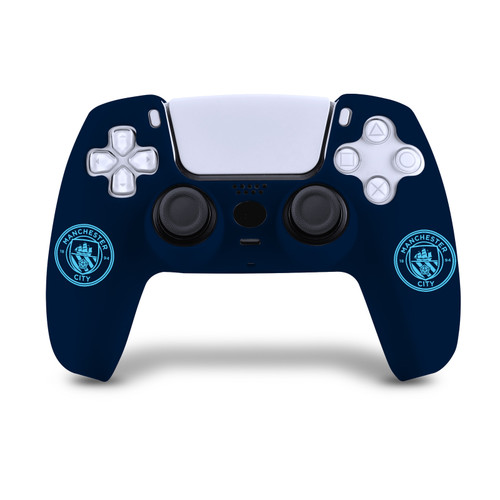 Manchester City Man City FC Crest Logo Blue DARK BLUE SILICONE GAME CONTROLLER SKIN CASE FOR Sony PS5 Sony DualSense Controller