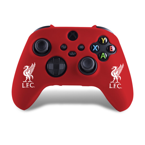 Liverpool Football Club Liverbird Logo White RED SILICONE GAME CONTROLLER SKIN CASE FOR Microsoft Xbox One S / X Controller