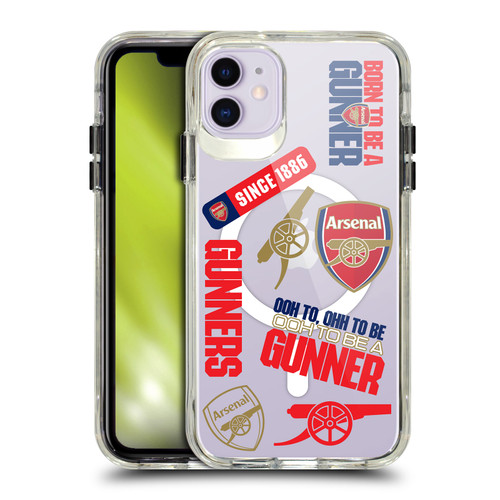 Arsenal FC Logo Icon Icons SHOCKPROOF BUMPER CASE COMPATIBLE WITH Apple iPhone 11 & MAGSAFE