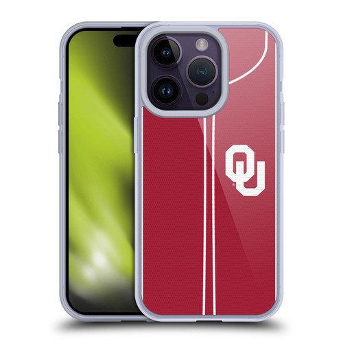 University of Oklahoma OU The University of Oklahoma Baseball Jersey Soft Gel Case for Apple iPhone 14 Pro & MagSafe
