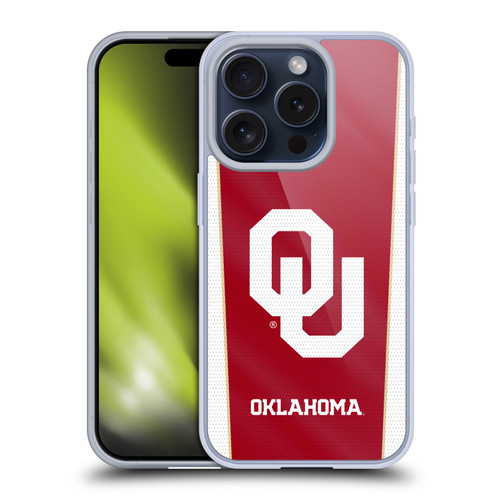 University of Oklahoma OU The University of Oklahoma Banner Soft Gel Case for Apple iPhone 15 Pro & MagSafe