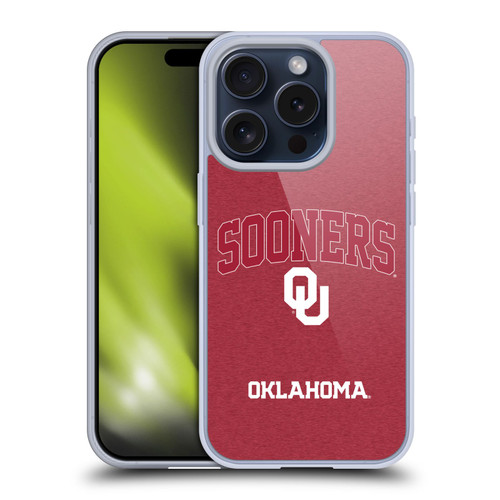 University of Oklahoma OU The University of Oklahoma Campus Logotype Soft Gel Case for Apple iPhone 15 Pro & MagSafe