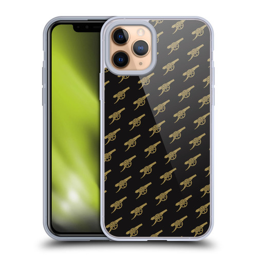Arsenal FC Crest Patterns Gunners Soft Gel Case for Apple iPhone 11 Pro & MagSafe