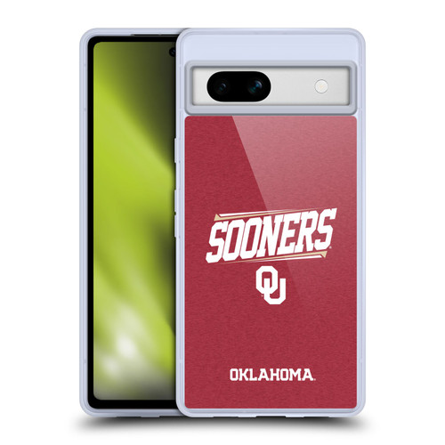University of Oklahoma OU The University of Oklahoma Double Bar Soft Gel Case for Google Pixel 7a